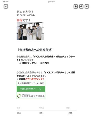 公的支援制度アンバサダー検定に合格しました。
